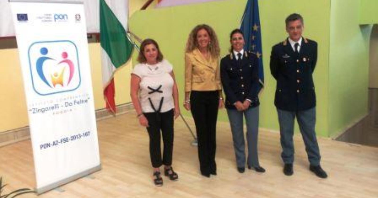 Foggia: la Polizia  di Stato presenta  il progetto  di educazione alla legalita’ nella scuola da Feltre-Zingarelli 