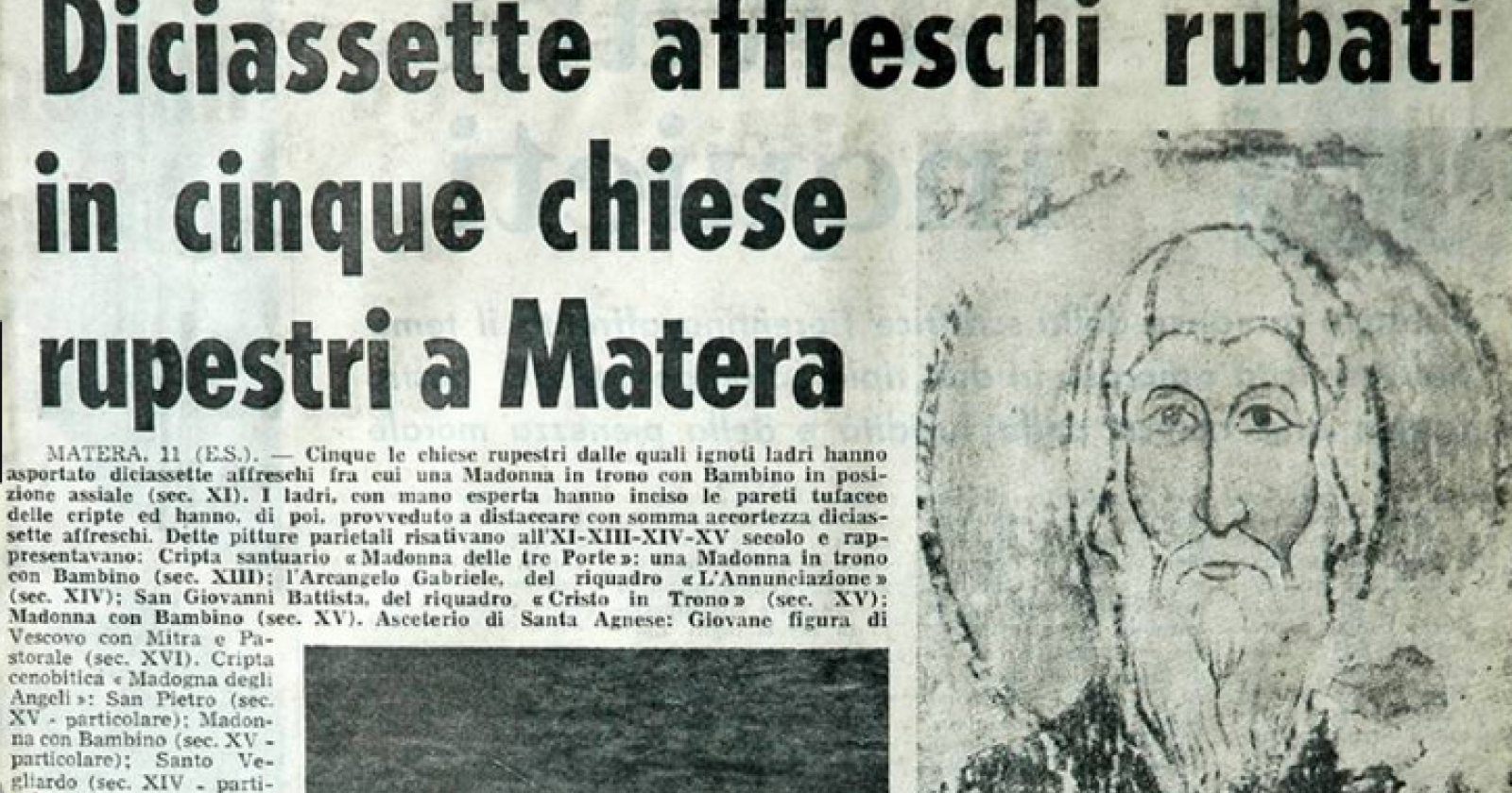 Il documentario sui furti nelle chiese rupestri di Matera alla Biennale di Firenze