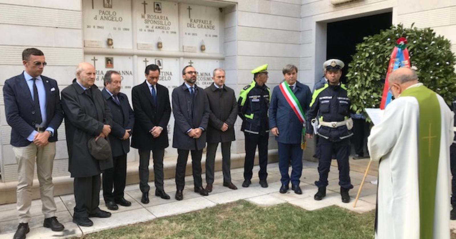 Viale Giotto, la commemorazione dell'immane tragedia