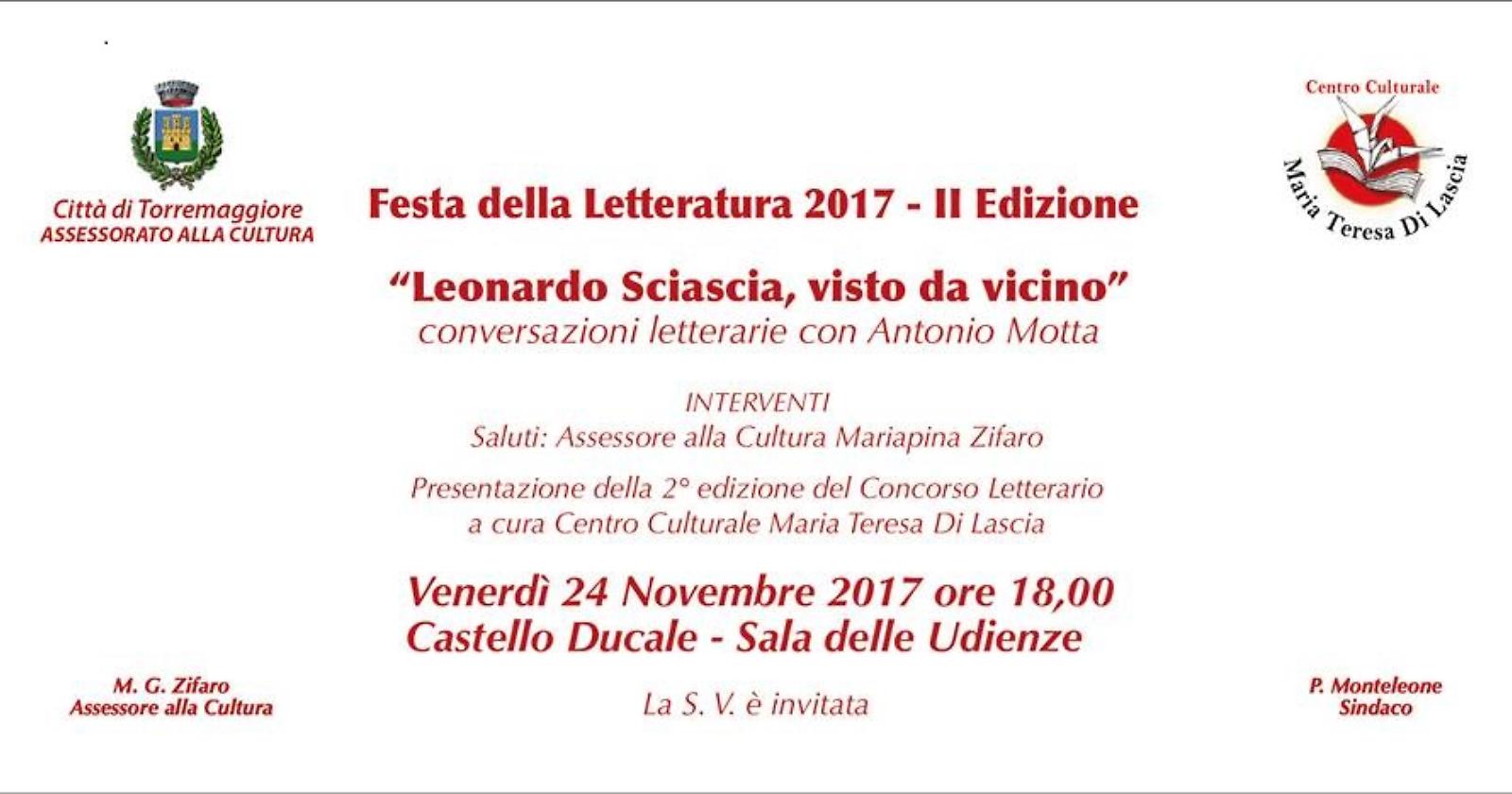 Domani a Torremaggiore presentazione della "Festa della Letteratura"