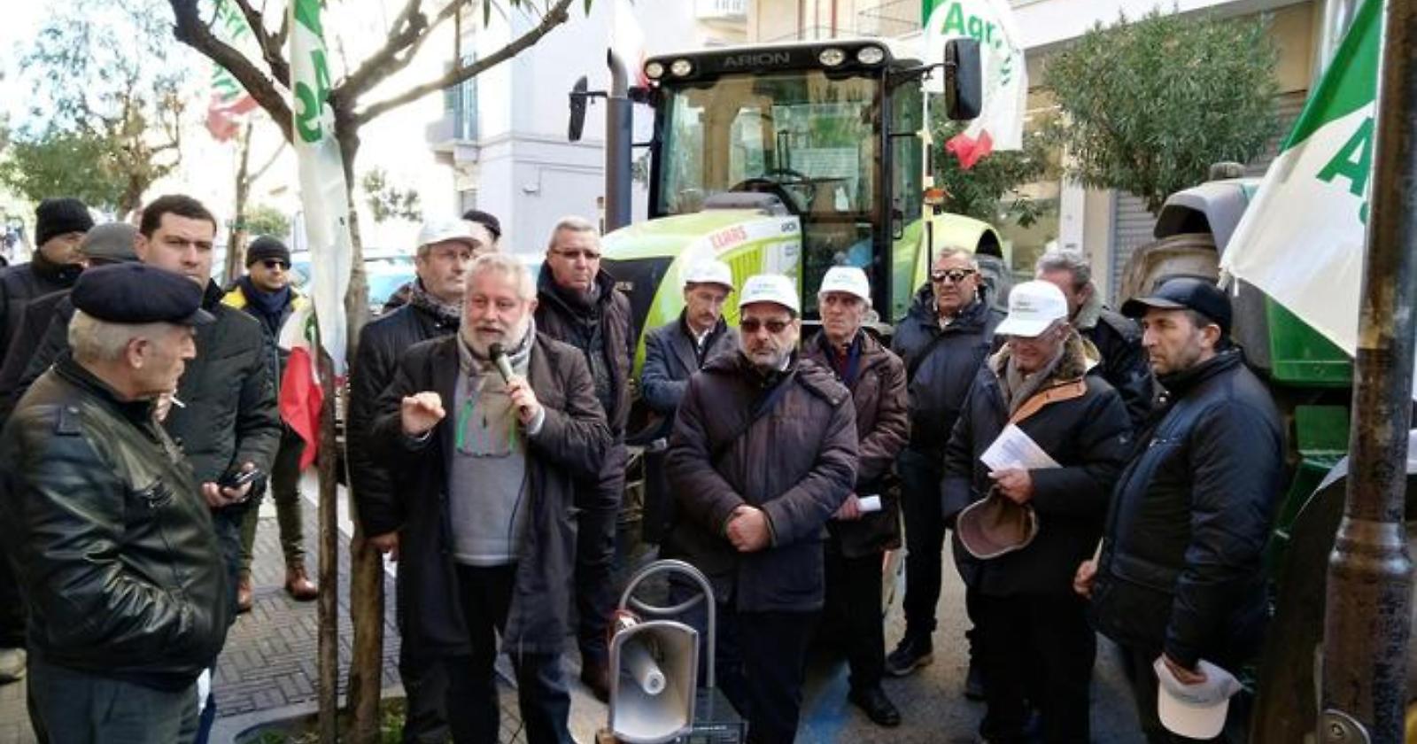 Agricoltori materani protestano contro Agea