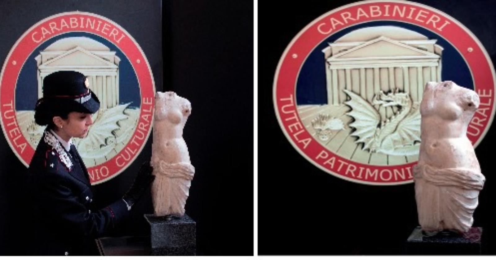 Foggia, la dea dell’amore Afrodite torna in Italia