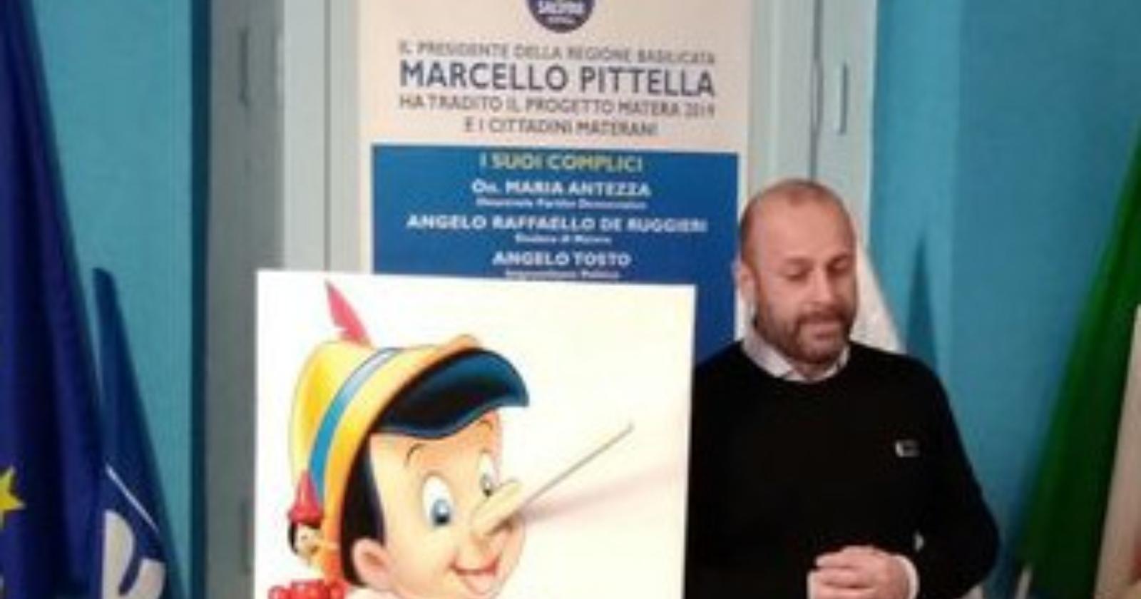 Matera 2019, la Lega dà del «Pinocchio» al sindaco De Ruggieri