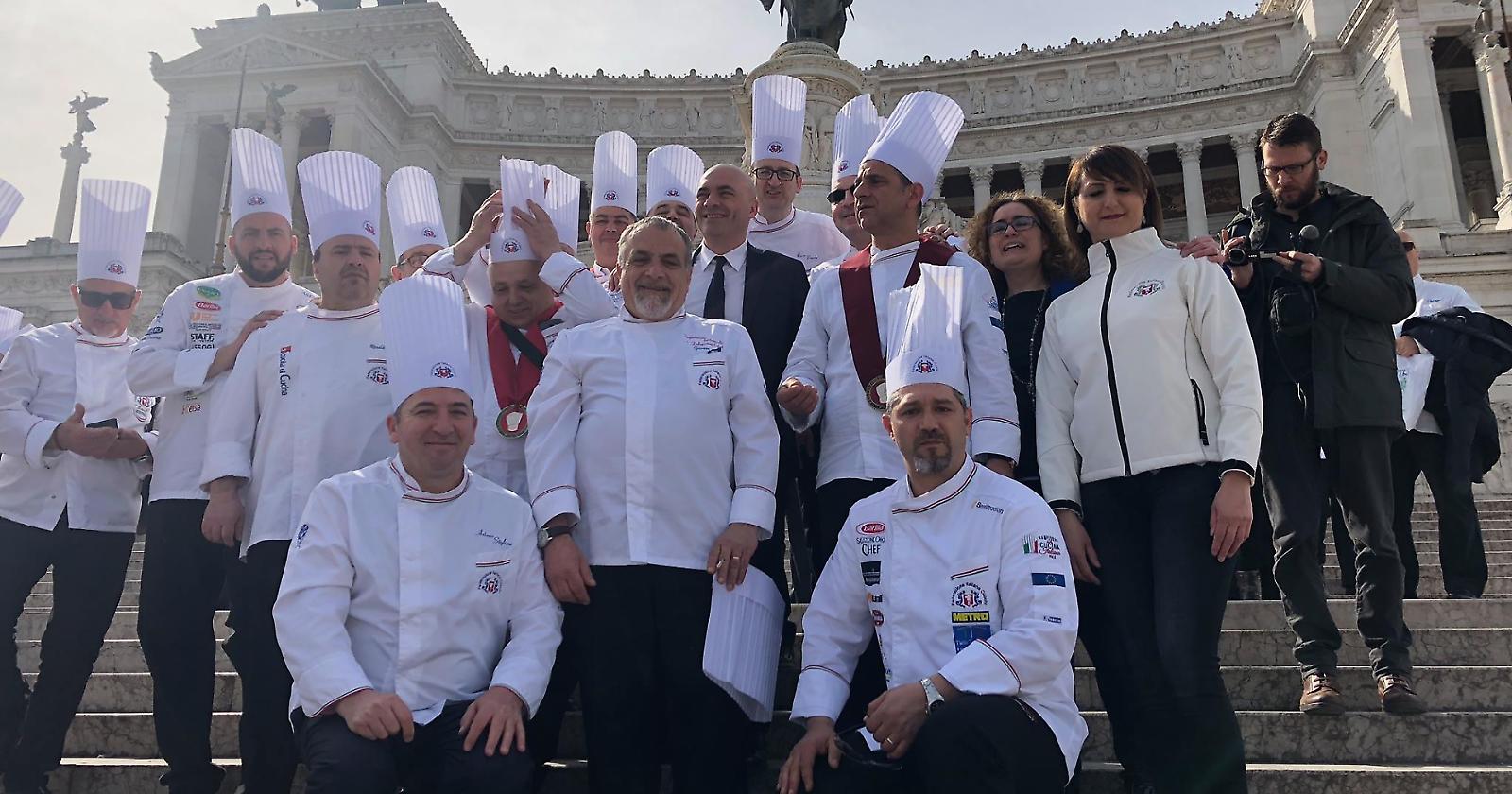 Luca Braia a Roma per i 50 anni della Federazione cuochi: «Sono gli ambasciatori lucani del gusto»