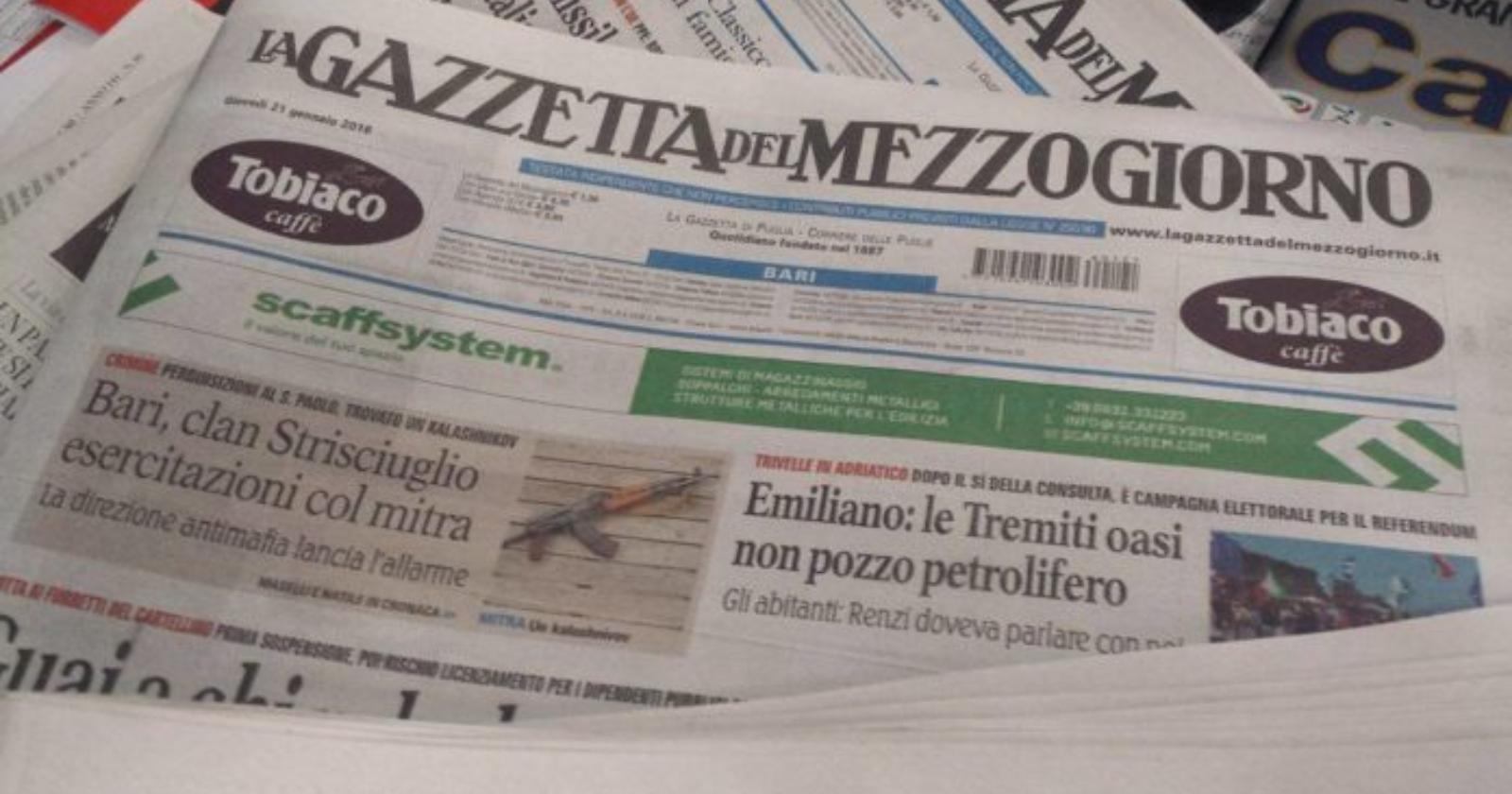 Matera 2019 non salva la redazione della Gazzetta del Mezzogiorno