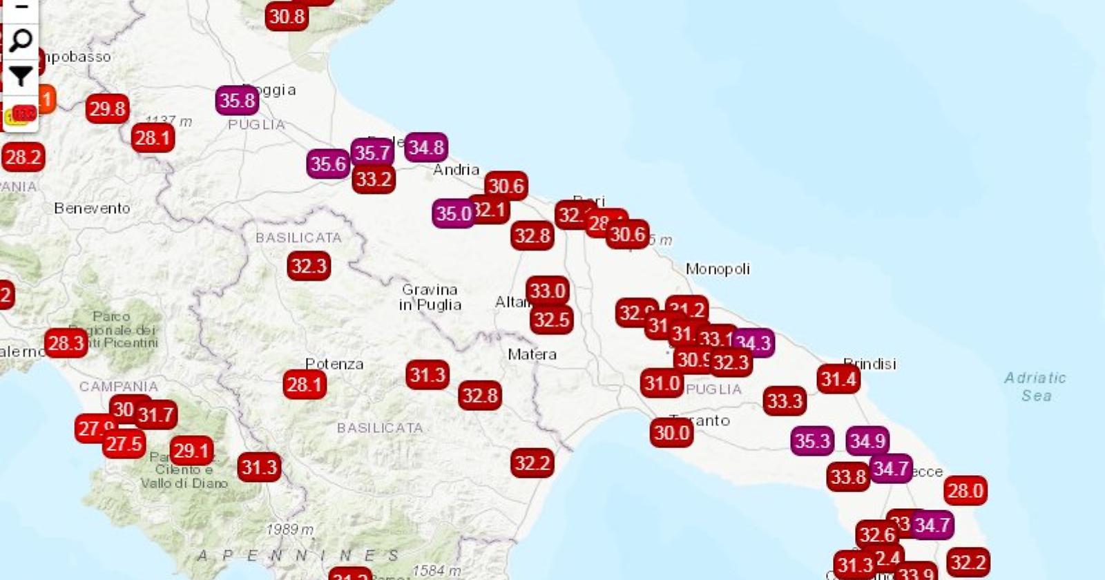 Come al solito, è Foggia la città più bollente della Puglia
