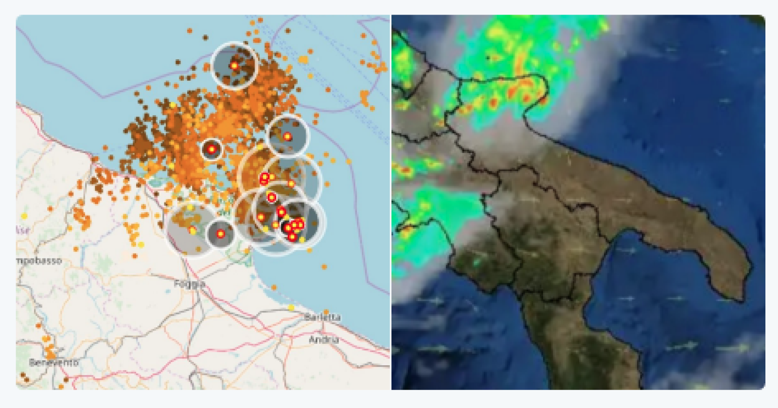 Il Gargano trafitto da una tempesta di fulmini, temporali in tutta la provincia di Foggia: così l'estate va a nascondersi