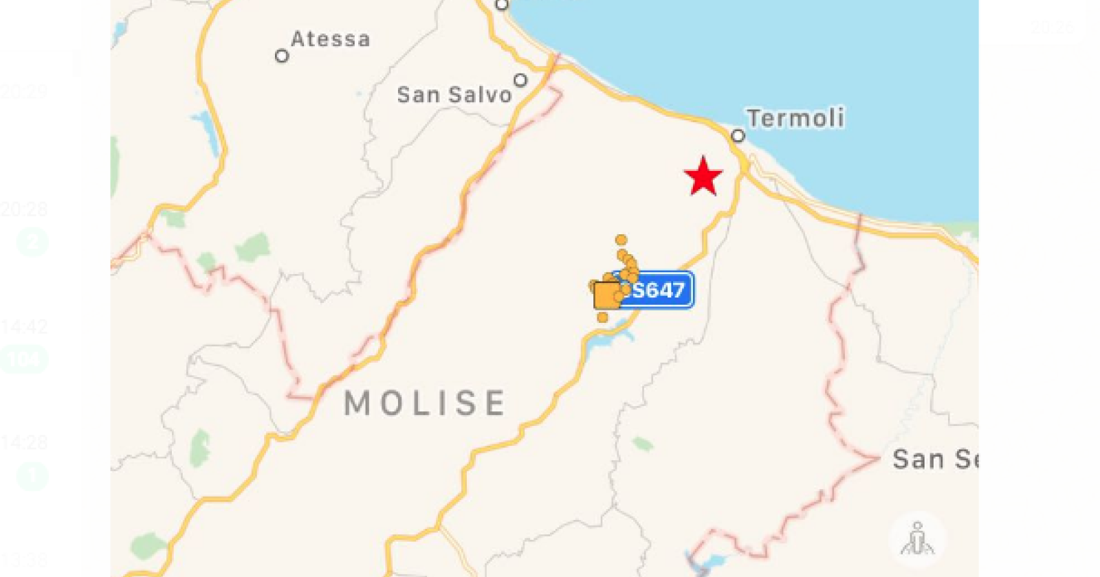 Altra fortissima scossa di terremoto in Molise: ballano anche Puglia, Basilicata, Campania e Abruzzo
