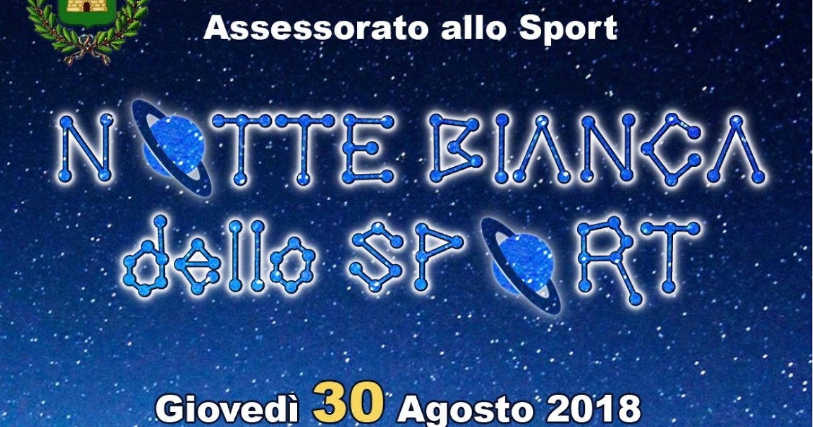 Torremaggiore: giovedì 30 agosto “Notte bianca dello Sport” in piazza Palma e Piacquaddio