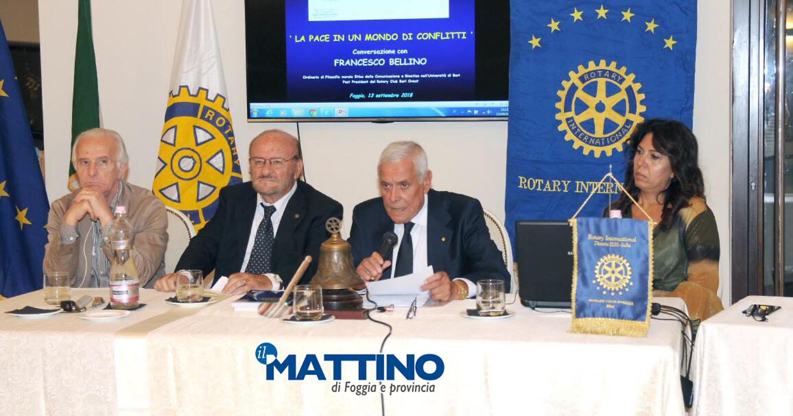Il Rotary Club Foggia ricomincia nel segno della pace