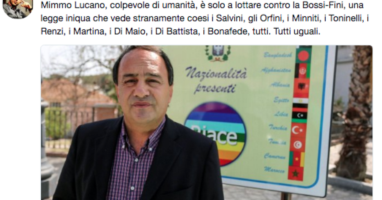 Saviano difende Lucano contro tutti, attacca anche Minniti, Renzi, Martina