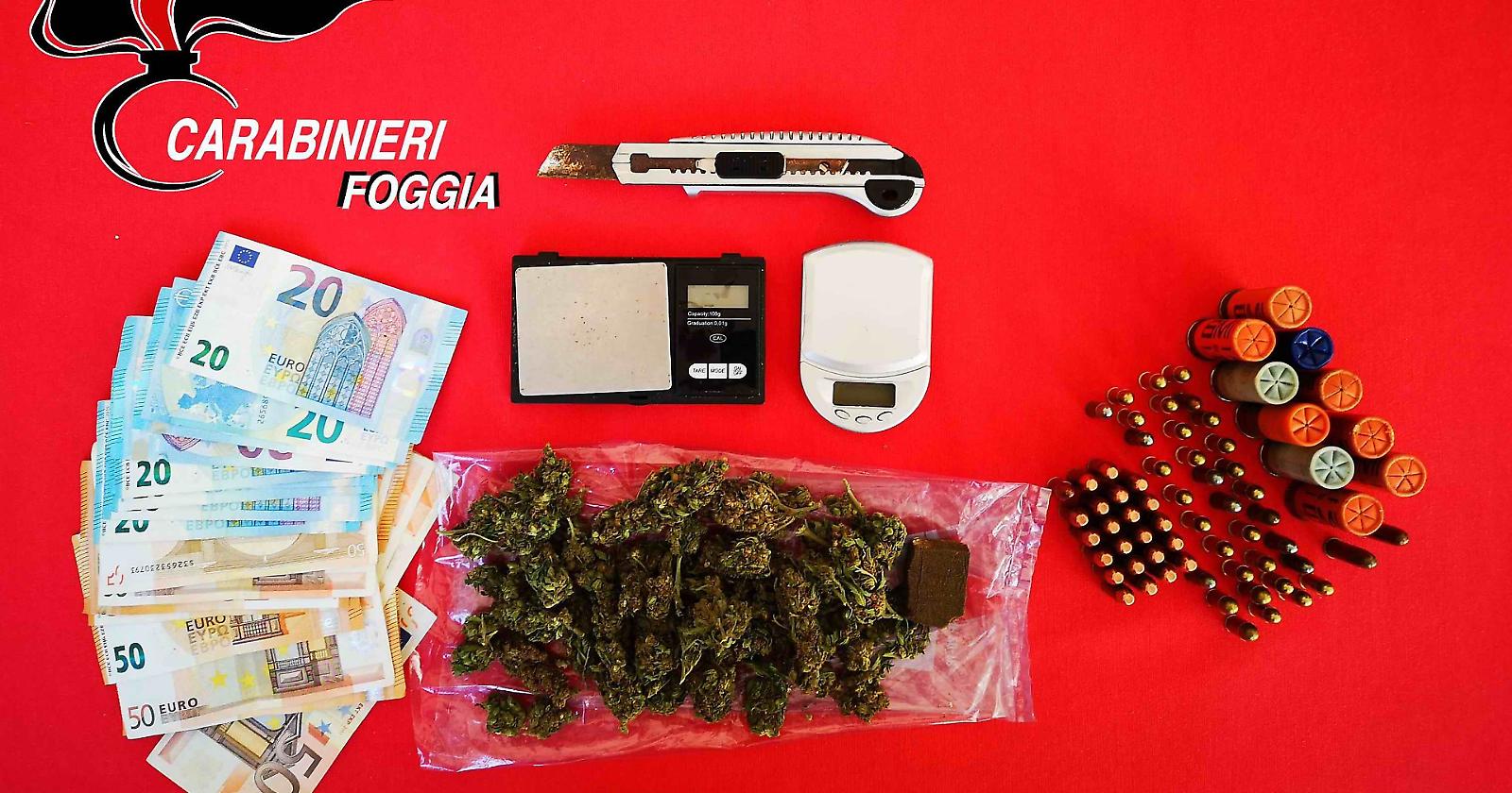 Lucera, controlli ad un sorvegliato speciale: in casa oltre a droga  anche bossoli esplosi 