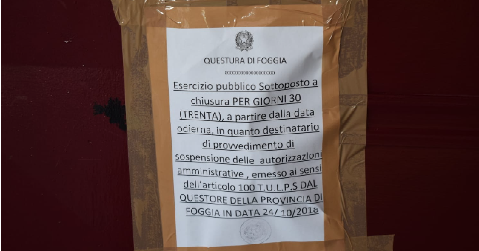 Foggia, chiusa per 30 giorni la discoteca "Domus" 
