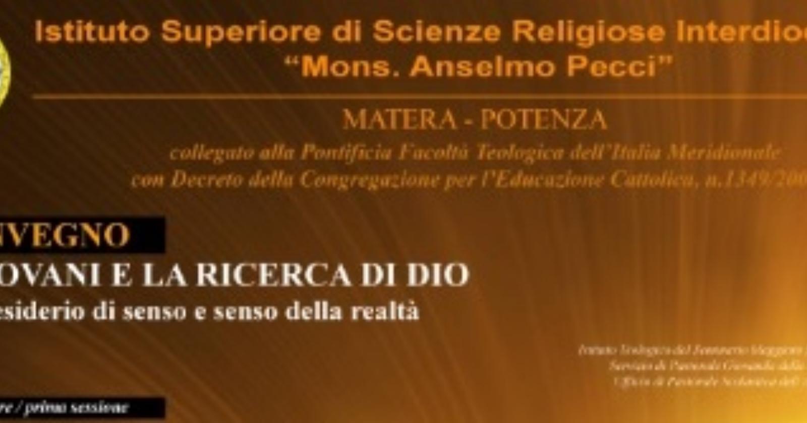 A Matera il convegno "I giovani e la ricerca di Dio"