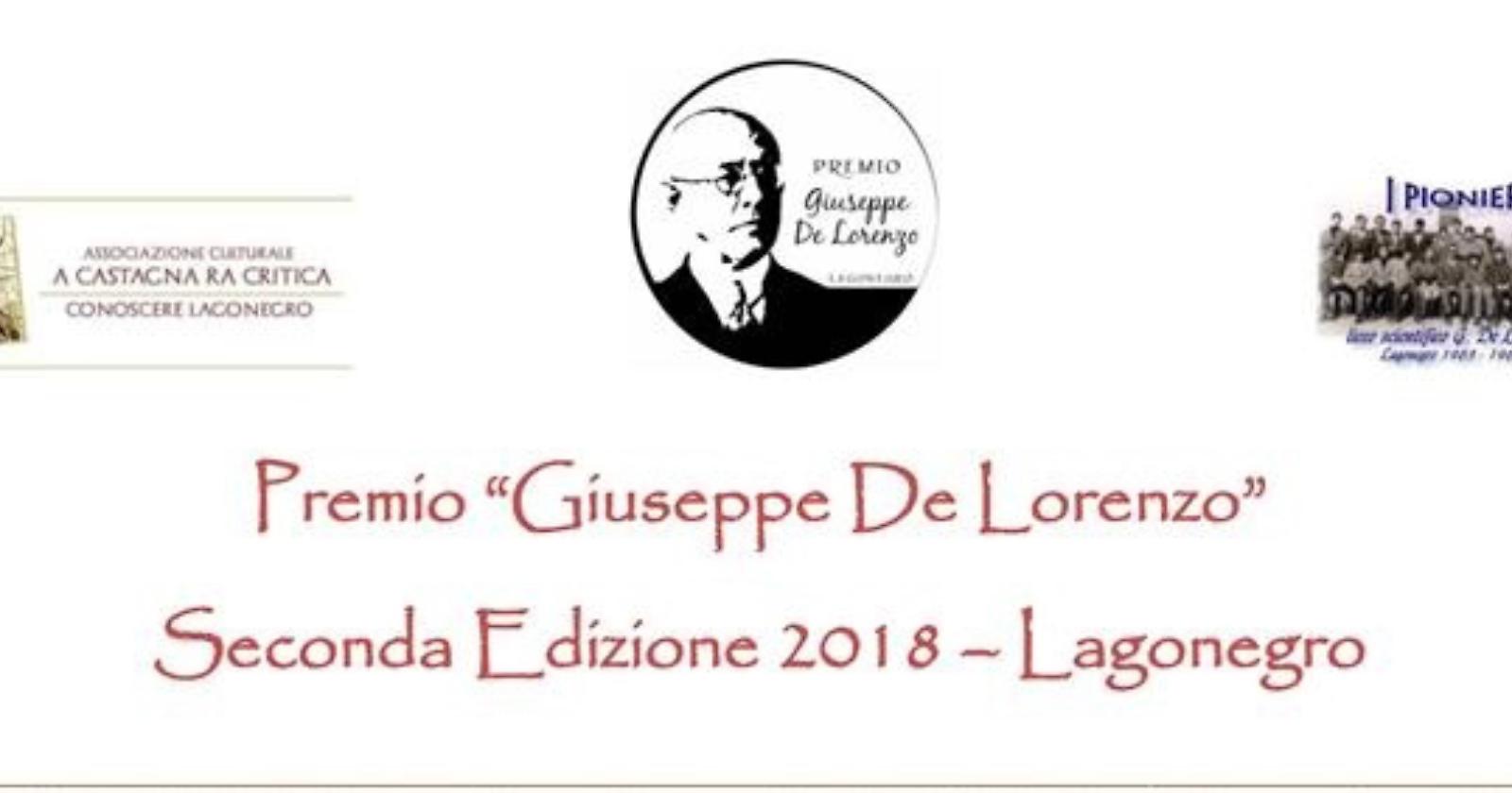A Lagonegro la seconda edizione del Premio nazionale "Giuseppe De Lorenzo"