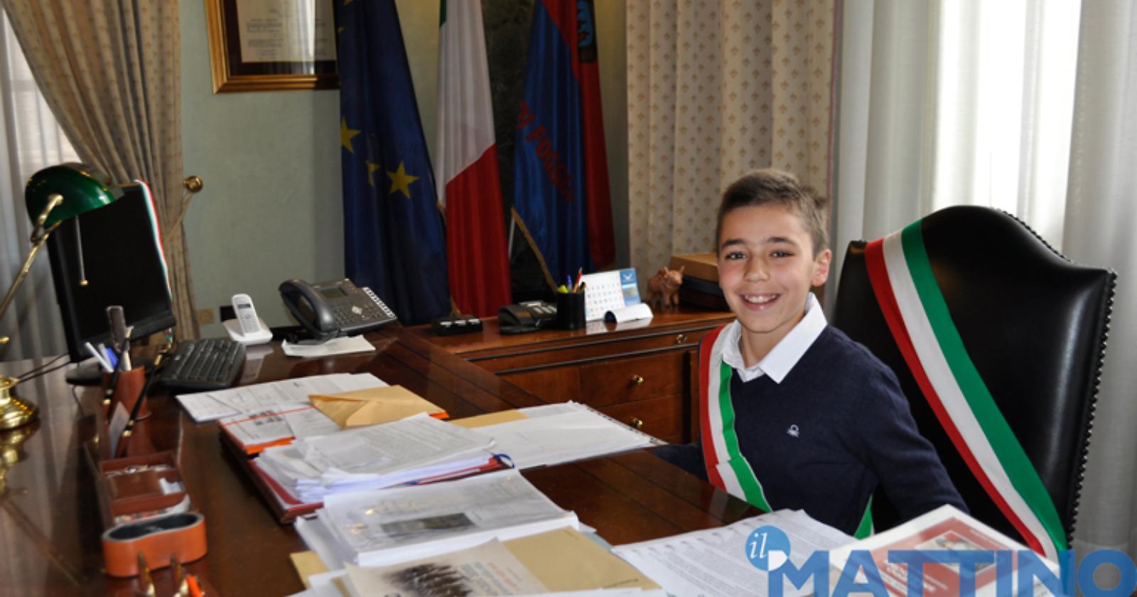 Ecco Mattia Fusillo, il nuovo piccolo sindaco di Foggia che viene dal Gargano