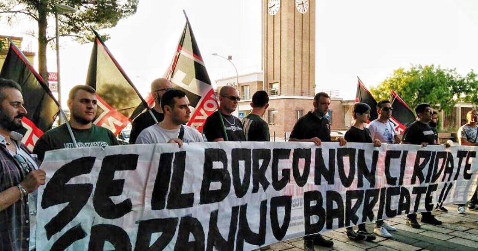 Borgo Mezzanotte, Forza Nuova:  «Salvini chiacchiera, qui c'è illegalità di ogni genere»