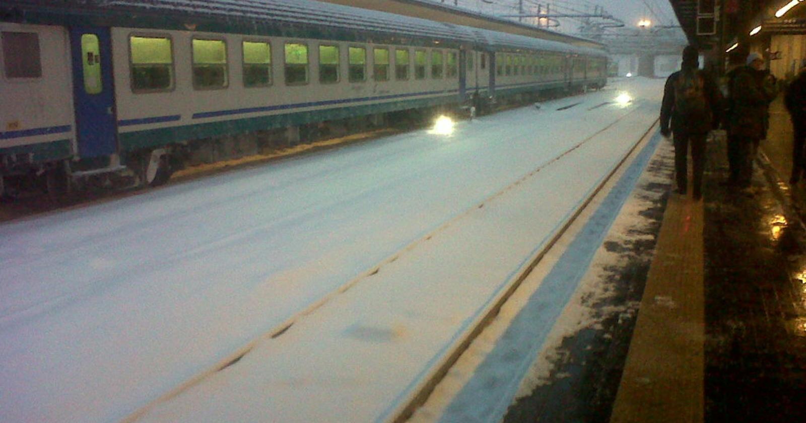 Neve, l'allerta di Ferrovie per Puglia, Basilicata e Molise: ecco le linee interessate