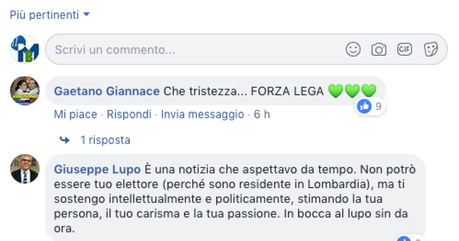 Con un commento sulla pagina Facebook del Mattino arriva l'endorsement dello scrittore Giuseppe Lupo alla candidatura di Piero Lacorazza