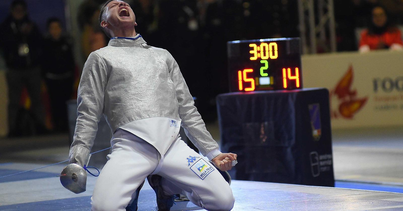 Sciabolate d'oro per Emanuele Nardella ai Cadetti: il foggiano è campione d'Europa