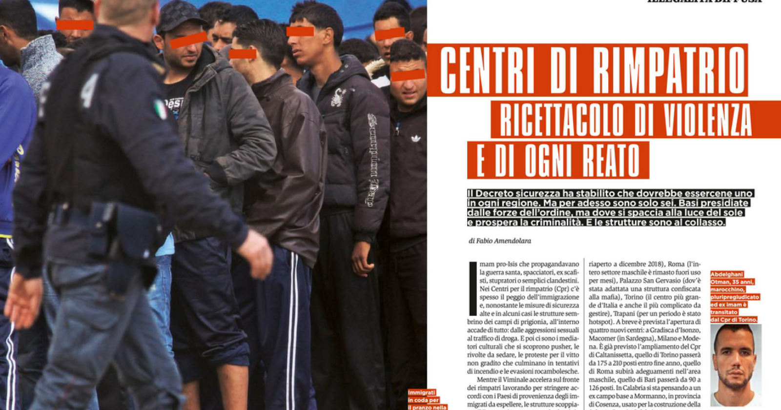 Il Cpr di Palazzo è una polveriera: l'inchiesta del giornalista Amendolara su Panorama di questa settimana