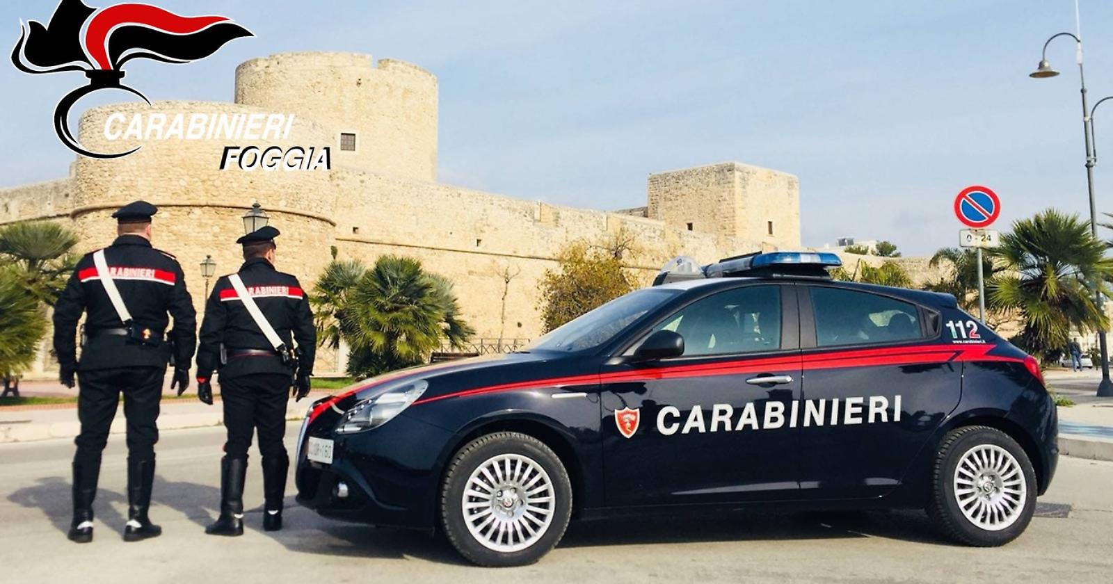 Manfredonia,  carabinieri si lancia all'inseguimento di uno scippatore: arrestato 27enne 
