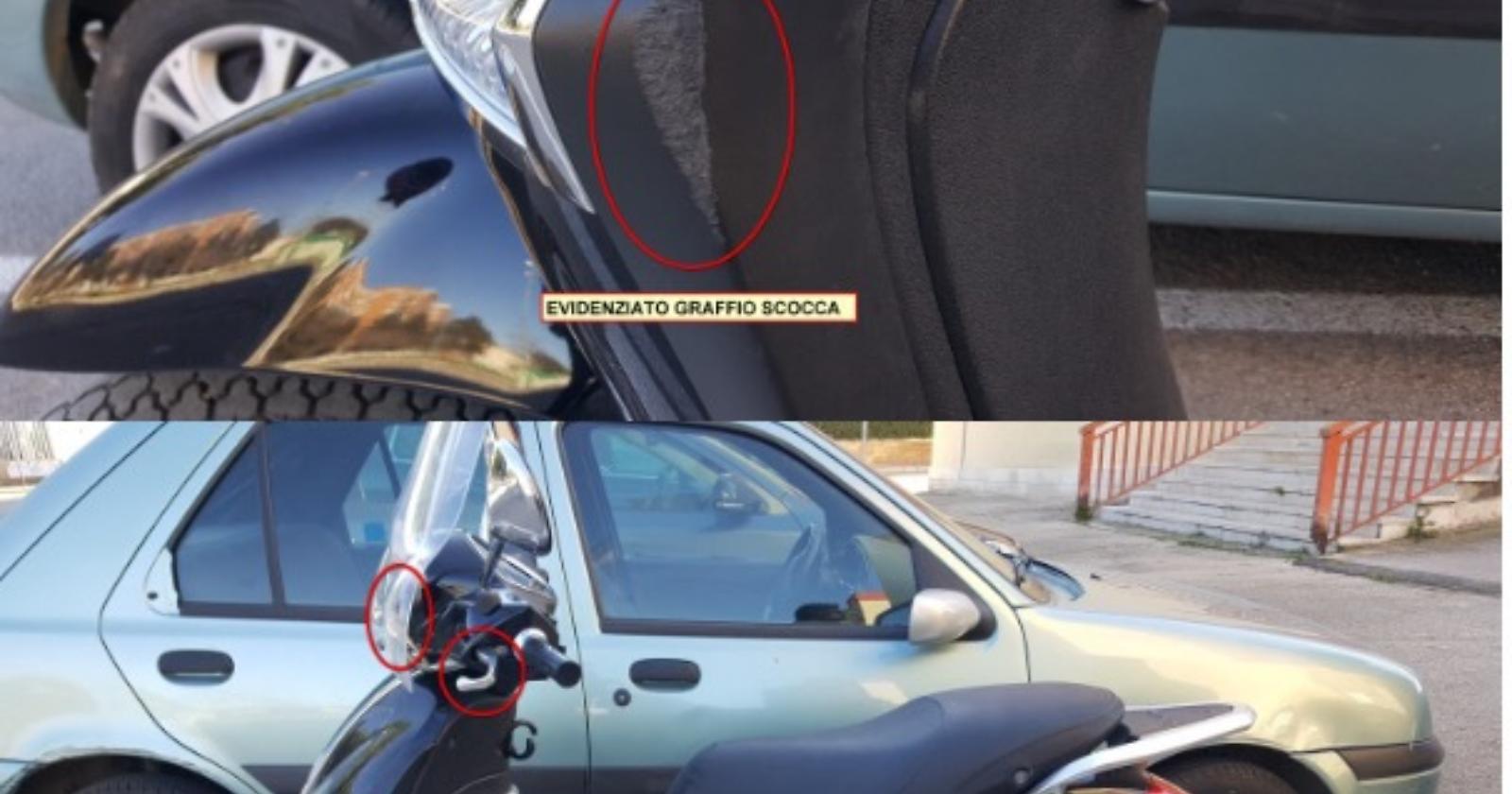 Foggia, investita da scooter trova nel cappotto biglietto con numero di targa: denunciato 17enne