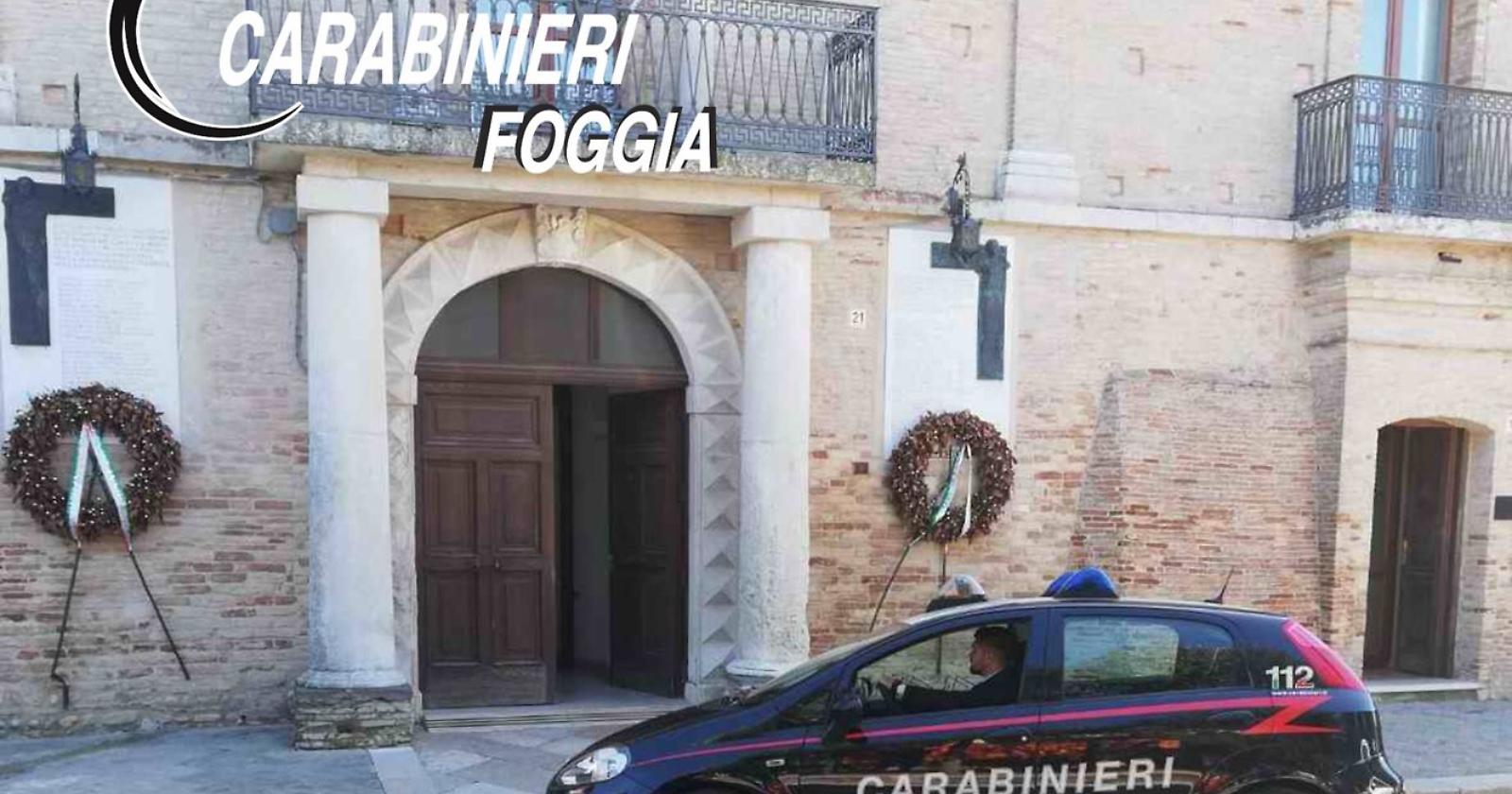 Serracapriola: carabinieri acquisiscono documenti in Comune 