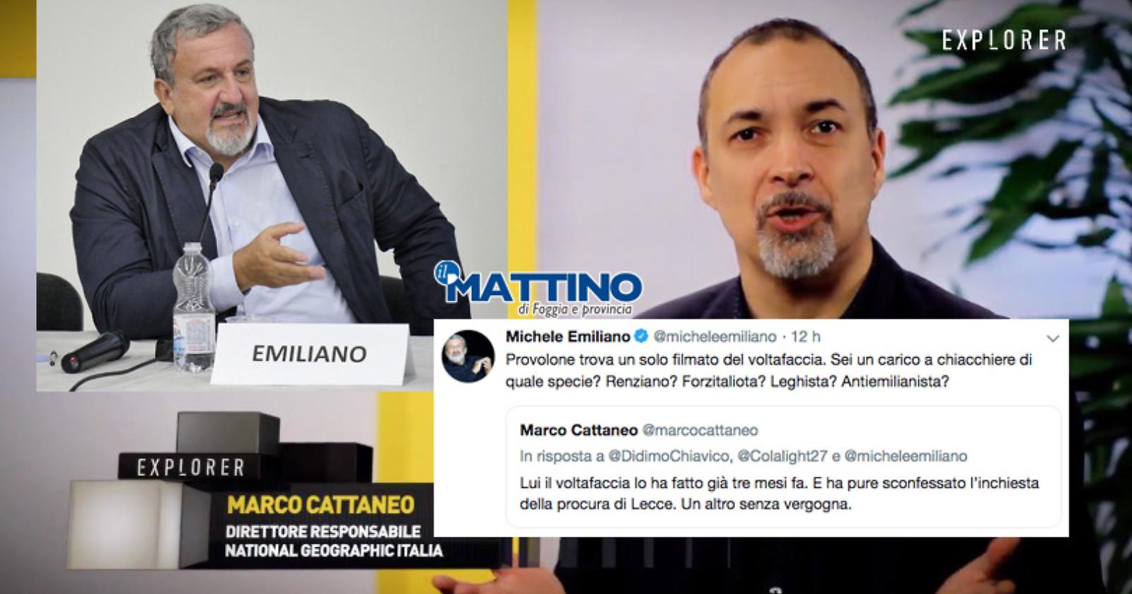 Emiliano al direttore del "National Geographic Italia": «Sei un provolone»