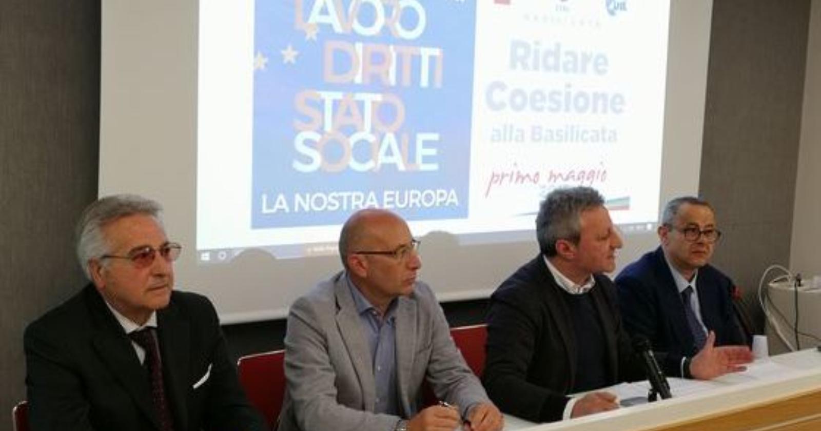 Lavoro, diritti e stato sociale, sindacati in corteo a Ferrandina il 1 maggio 