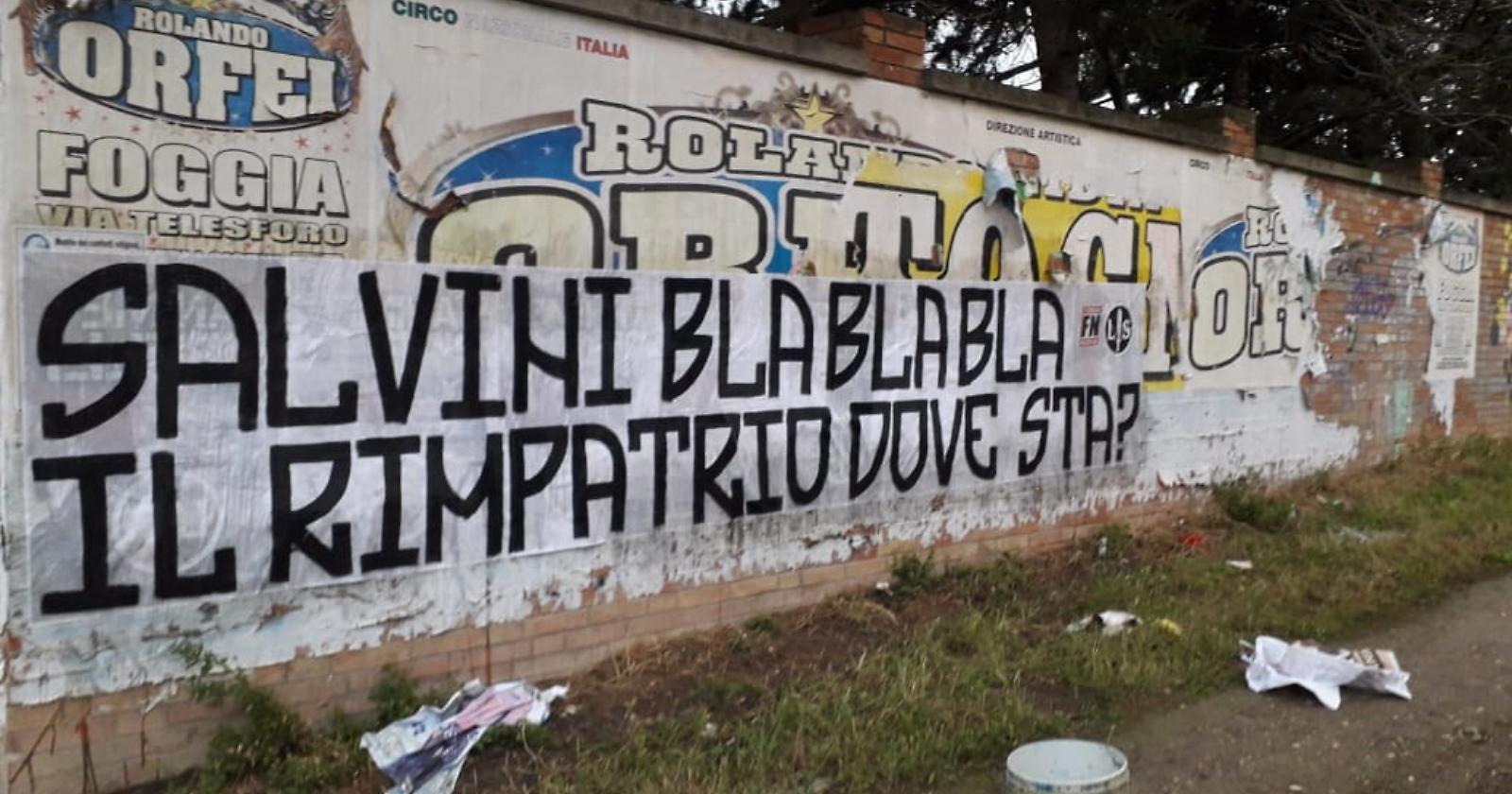 Salvini contestato anche da Forza Nuova: a Foggia farà il comizio nel cinema, al riparo