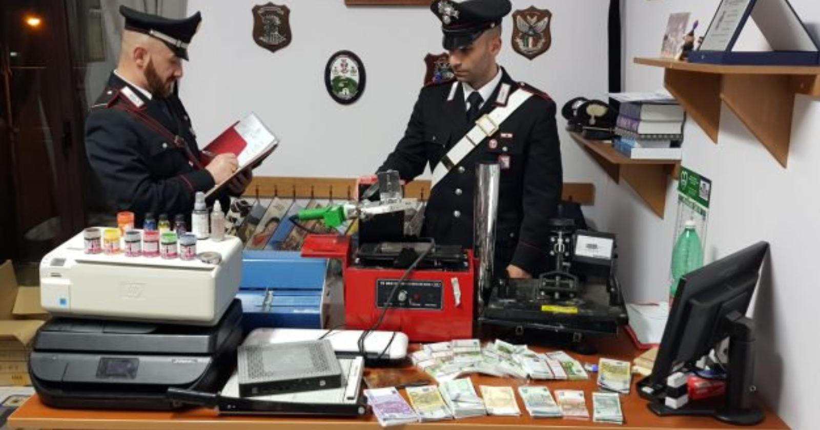 Scoperto laboratorio di soldi falsi, in manette 27enne di Potenza