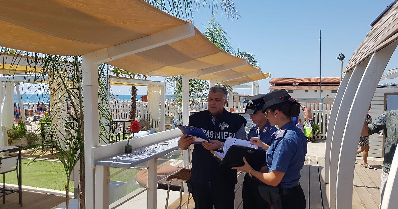 Lavoro nero, sospeso lido balneare a Metaponto