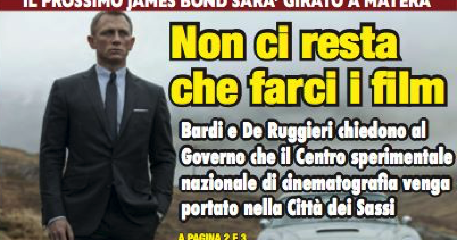 James Bond spericolato tra i Sassi di Matera, via alle riprese dell'ultimo film