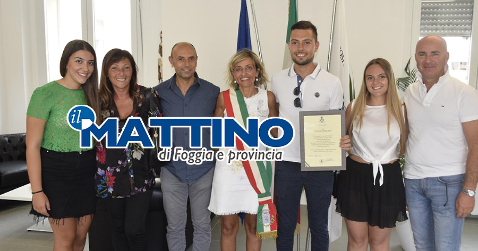 Elogi ad un militare di Cerignola da parte del sindaco di San Salvo per aver salvato la vita a due marocchini in mare