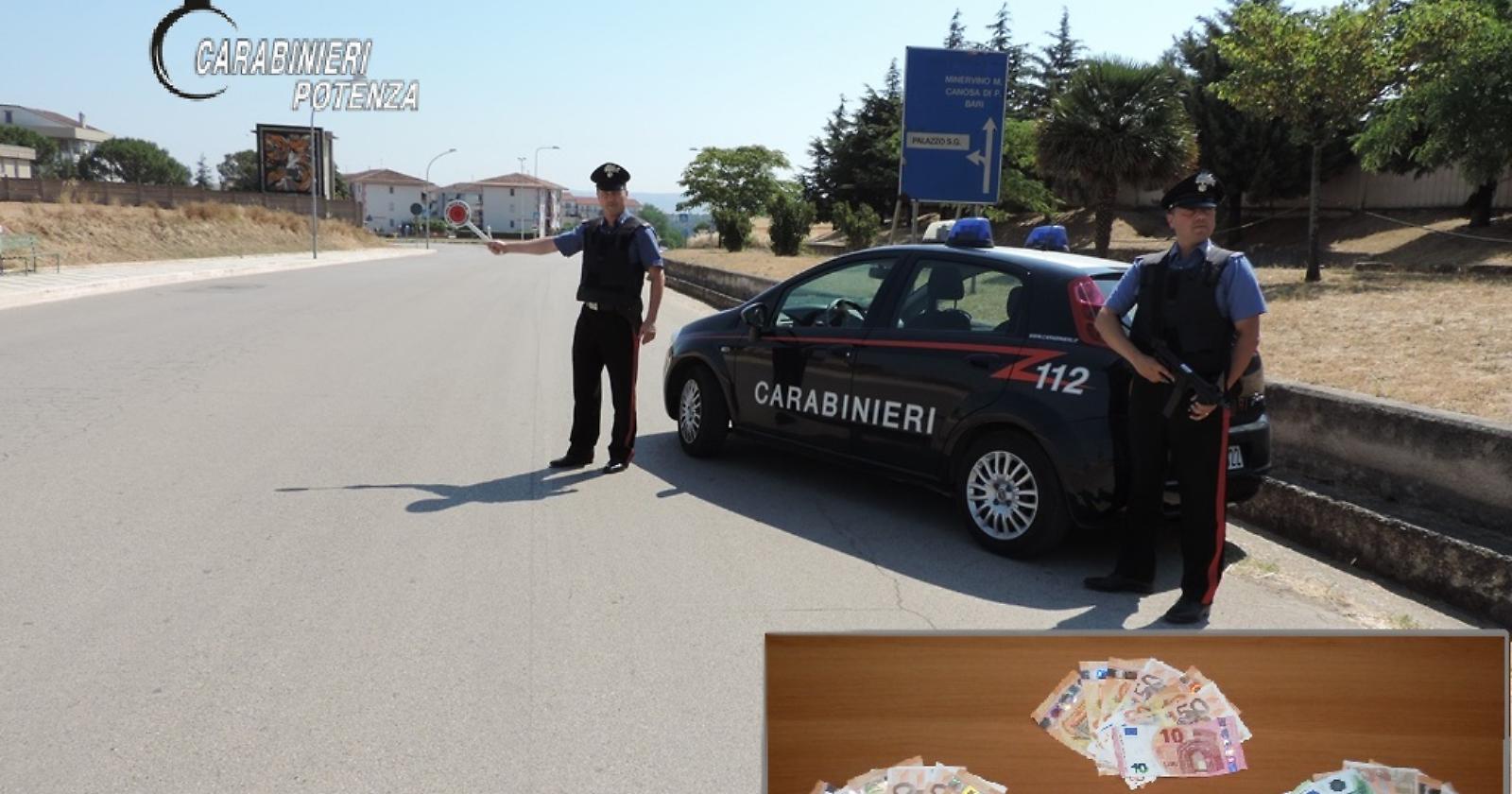 Con droga e soldi in auto, 48enne di Cerignola tenta di investire i Carabinieri a Palazzo San Gervasio