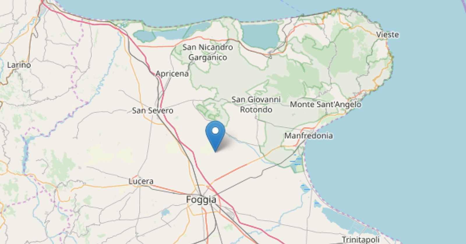 Scossa di terremoto a Rignano Garganico, avvertita anche a Foggia