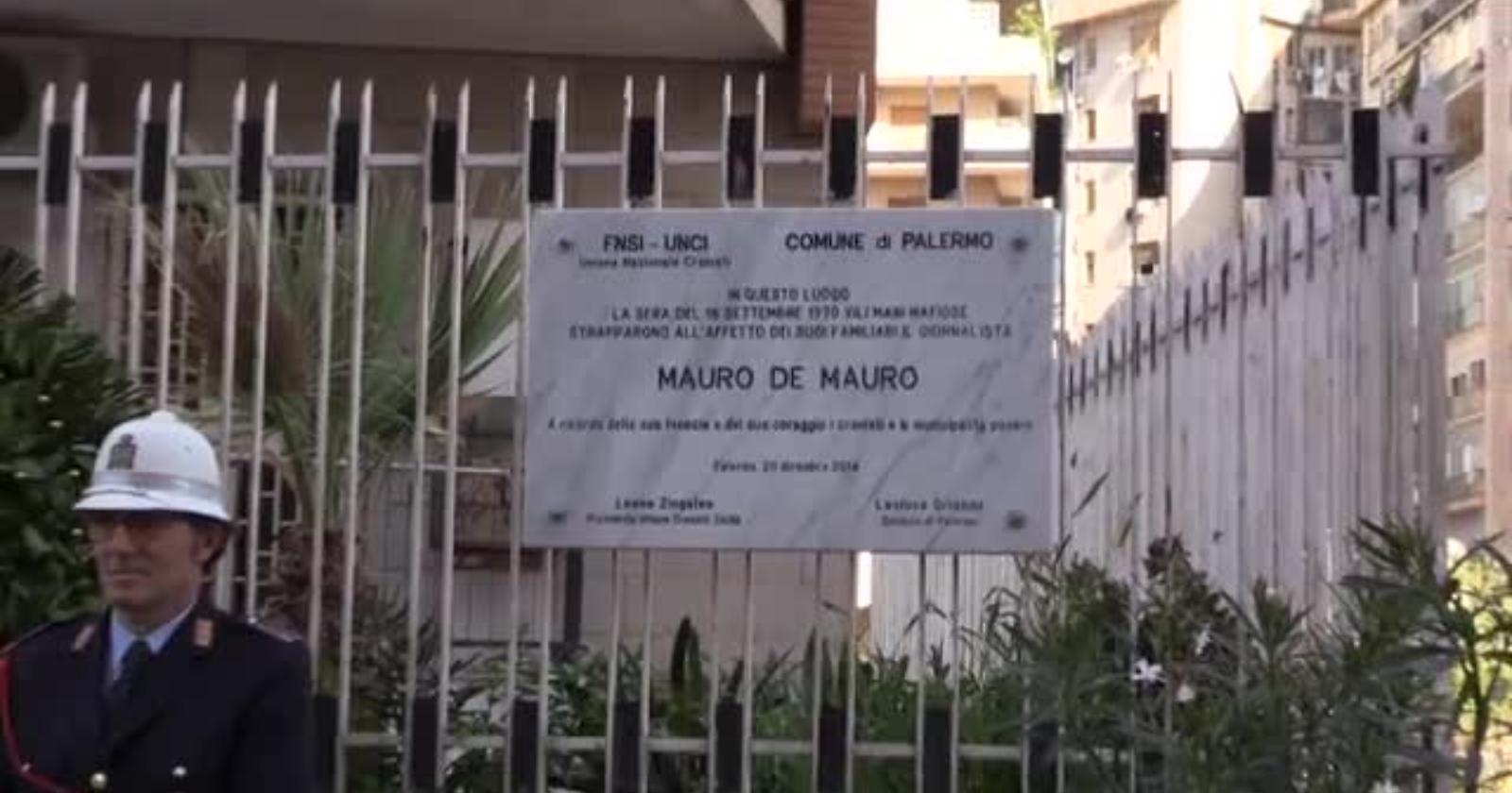 Palermo ricorda il giornalista foggiano ucciso dalla mafia Mauro De Mauro: "Un vero cronista"