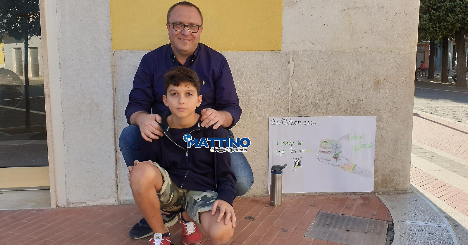 Potito, difensore solitario del clima. Emiliano: "E' il mio eroe"