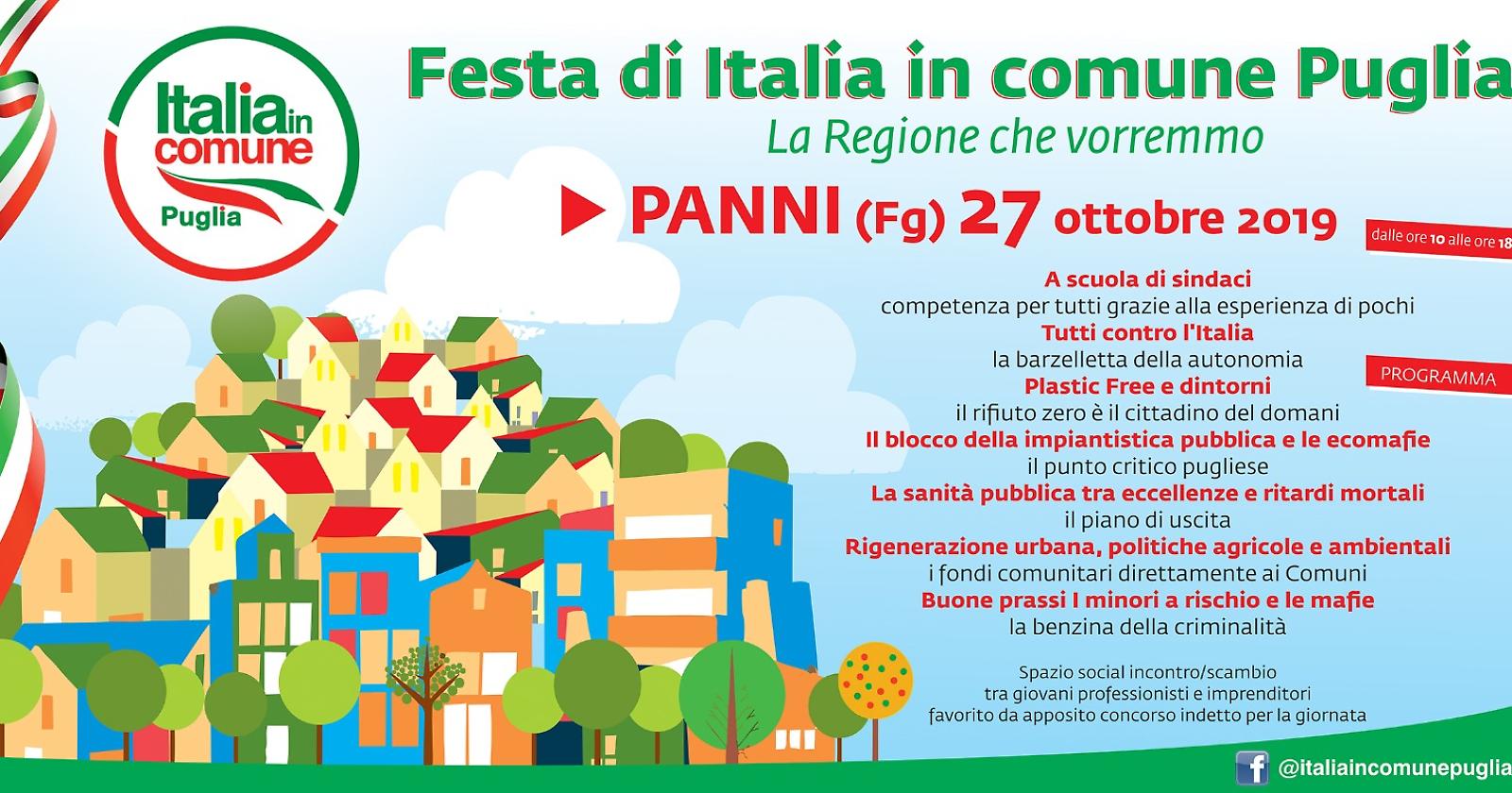 La Regione che vorremmo: a Panni la prima festa di Italia in Comune Puglia