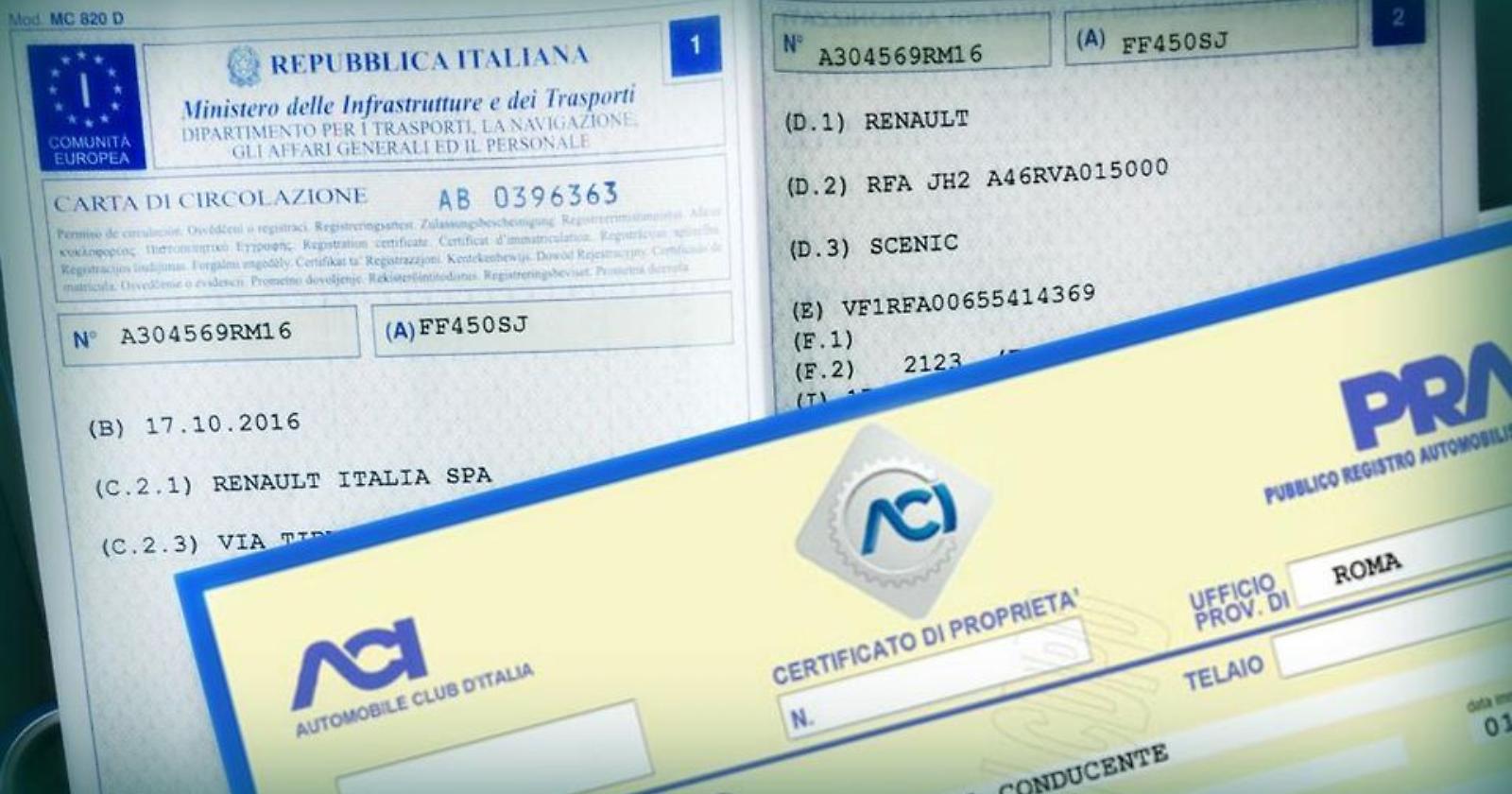 Scoperti in una cantina a Foggia 18.700 certificati di immatricolazione auto 