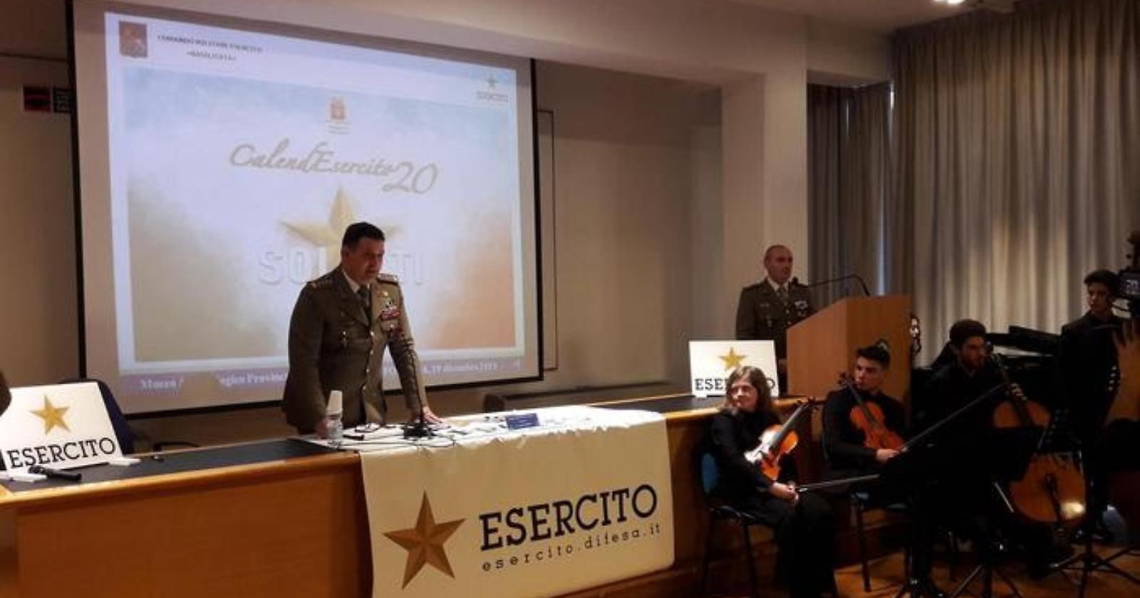 Potenza, presentato il "CalendEsercito" del 2020