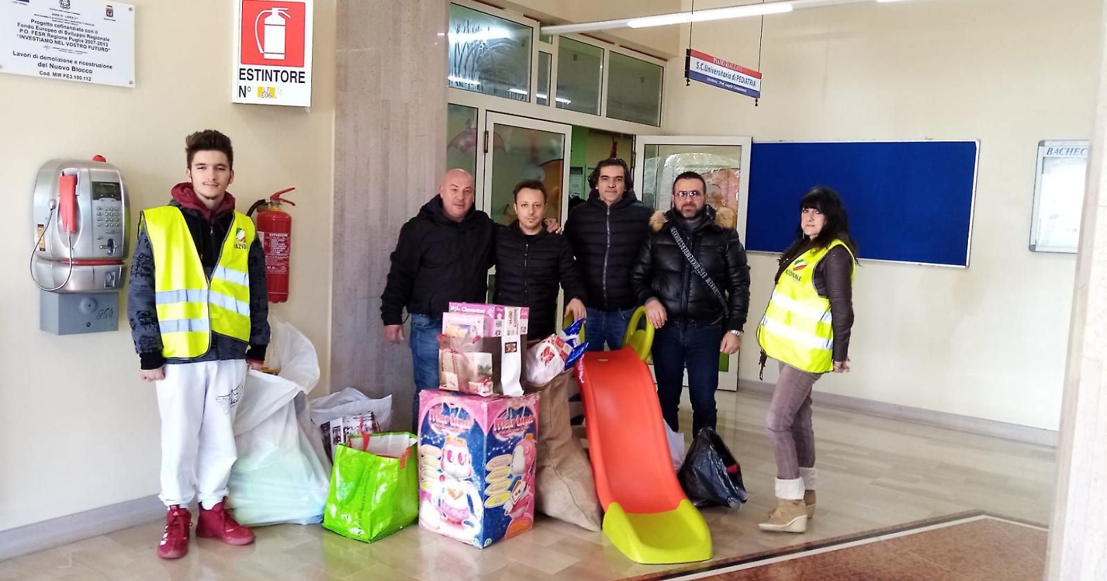 Agli Ospedali Riuniti di Foggia la "Befana tricolore" di "Solidarietà Nazionale"