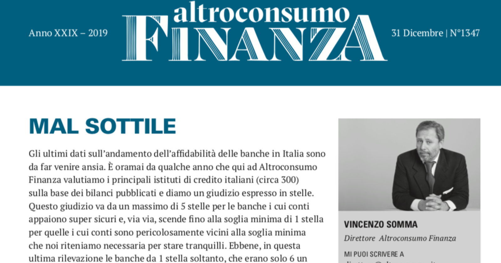Banche, la classifica di Altroconsumo finanza premia con quattro stelle Bcc Basilicata
