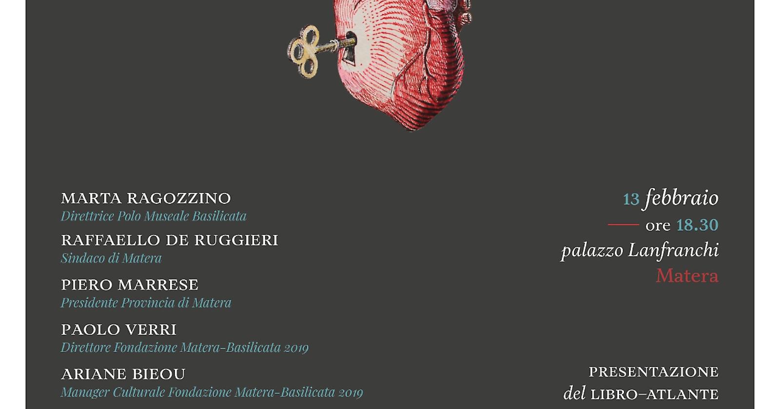 “Libro-Atlante 1. Matera la secretissima camera de lo core”: la presentazione giovedì 13 febbraio a Palazzo Lanfranchi 