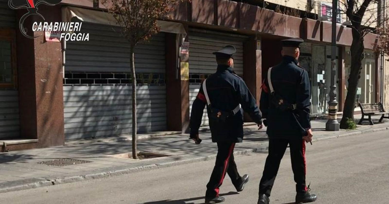 Foggia, imprenditore della ristorazione denuncia il delinquente che gli chiedeva i soldi: i Carabinieri lo arrestano