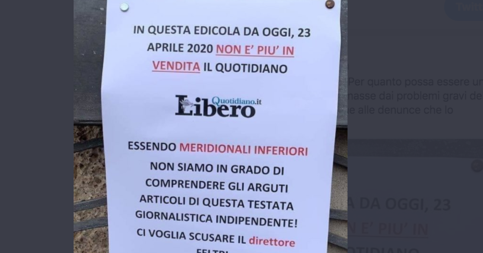 Feltri è un mantenuto di Stato, di che parla?