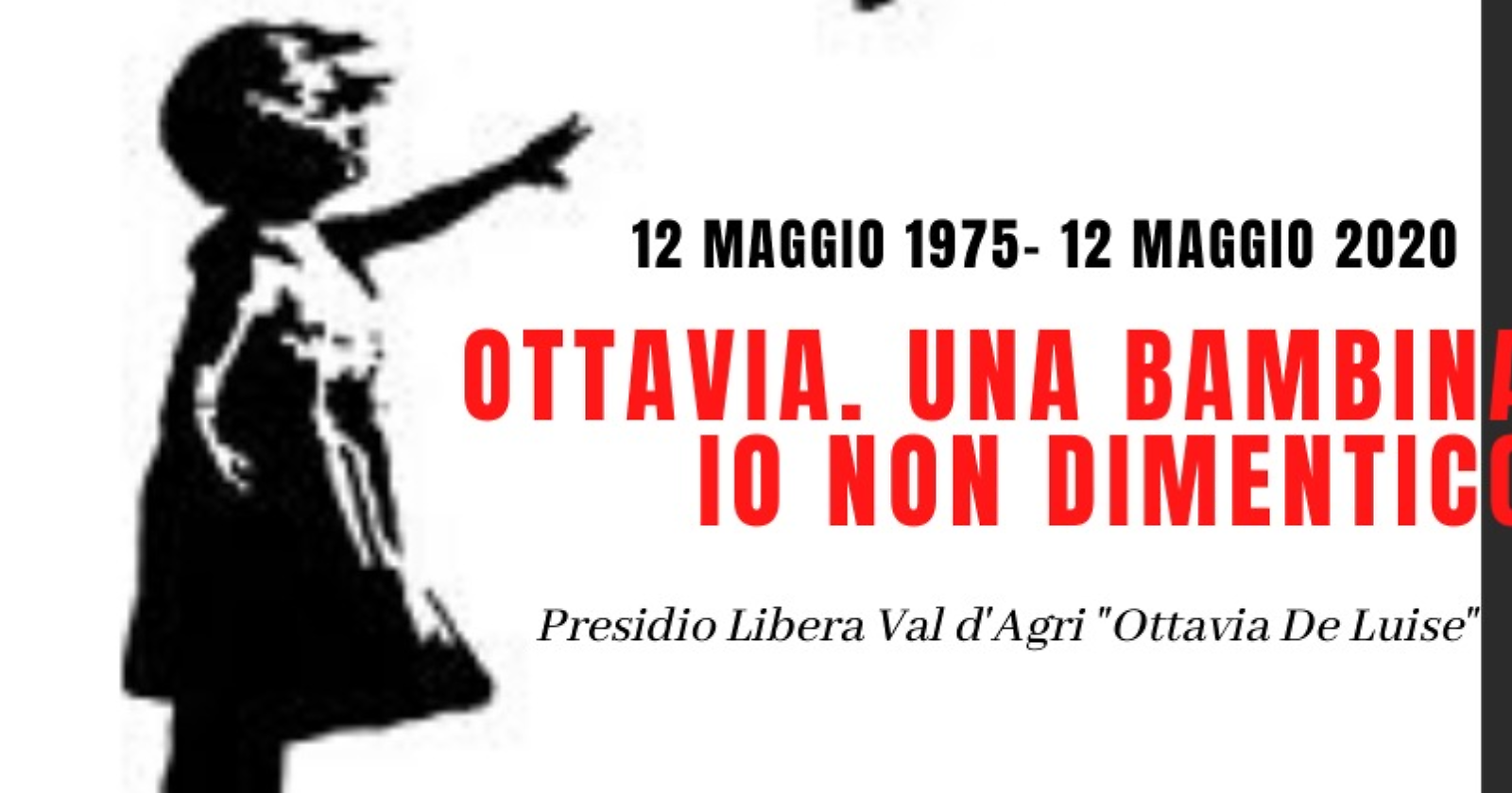 Per non dimenticare Ottavia la mobilitazione di Libera è social