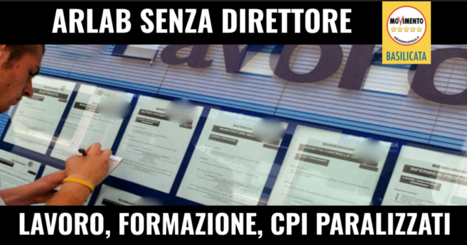 I pentastellati incalzano: «L'Agenzia regionale per il lavoro è ancora senza direttore»