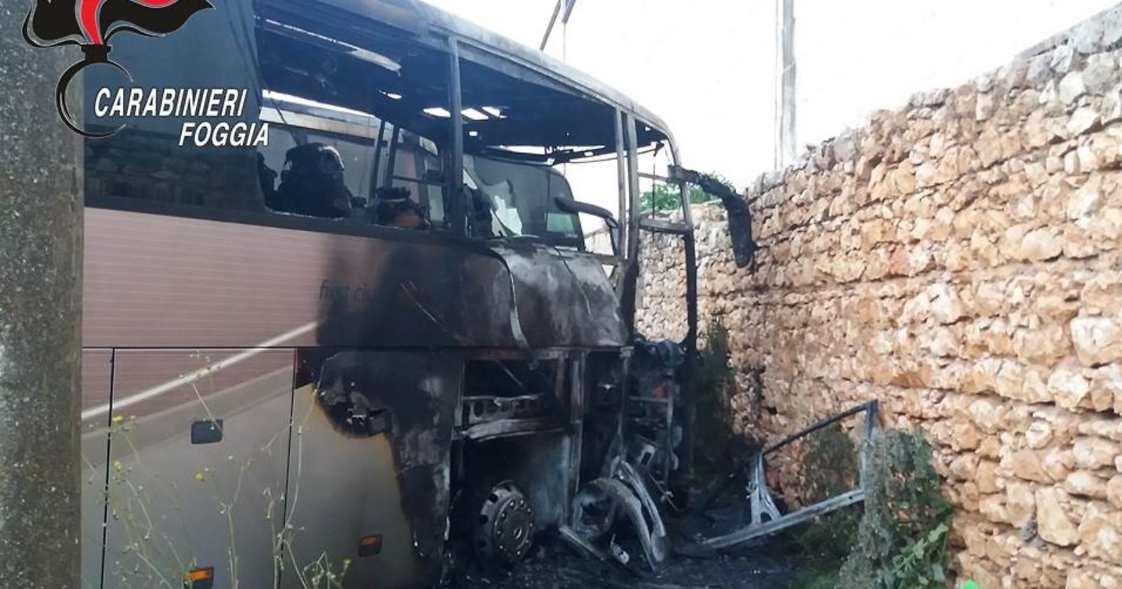 I Carabinieri incastrano i due delinquenti che diedero fuoco a due autobus di San Marco in Lamis